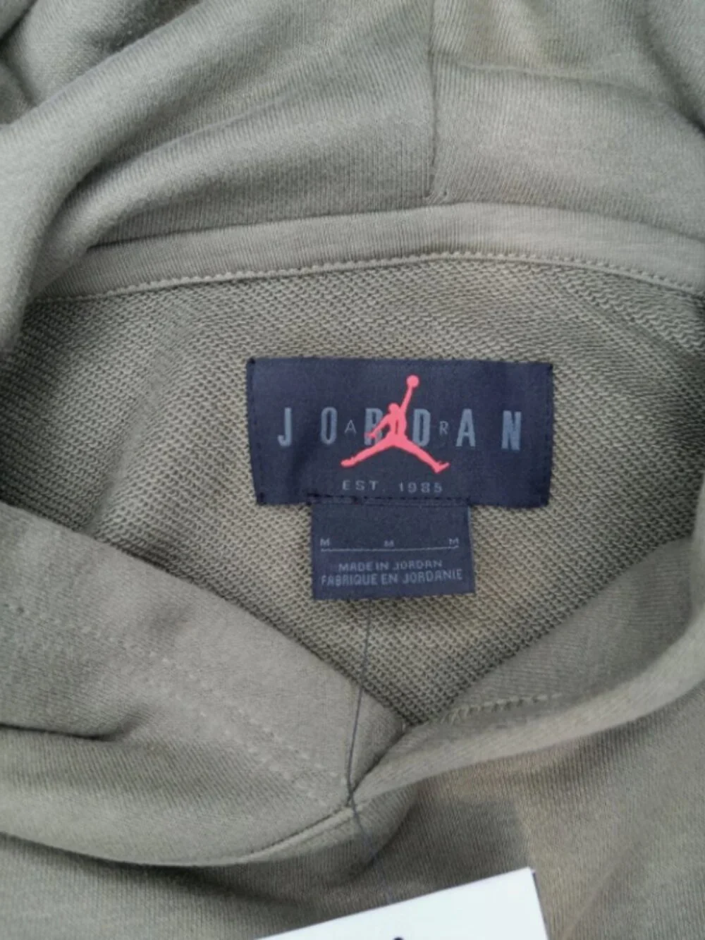 NIKE JORDAN Brooklyn Men's Collegiate Pullover Hoodie Medium Olive M HV0093-222